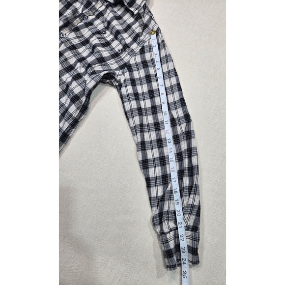 Hilfiger Denim Mens Plaid Long‎ Sleeve Button Down Shirt Custom Fit - Picture 8 of 8